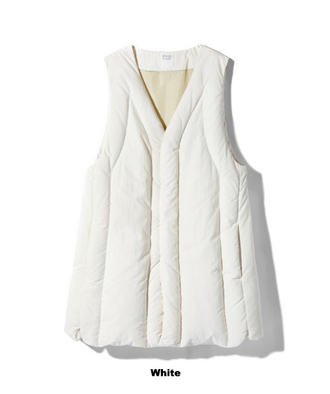 《SALE》Long Down Vest［NQ856］White