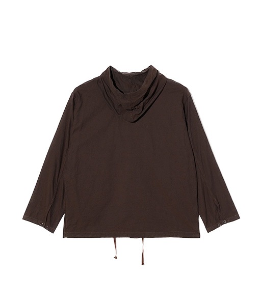 Zip Hooded Shirt - Cotton Brushed Twill［TX069］Dk.Brown【2026AW】【SOLDOUT】