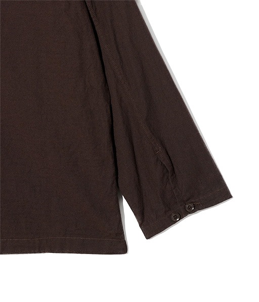 Zip Hooded Shirt - Cotton Brushed Twill［TX069］Dk.Brown【2026AW】【SOLDOUT】