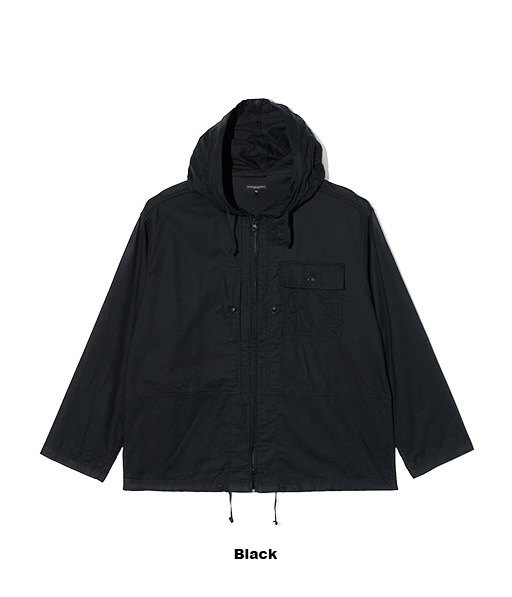 Zip Hooded Shirt - Cotton Brushed Twill［TX069］Black【2026AW】【SOLDOUT】