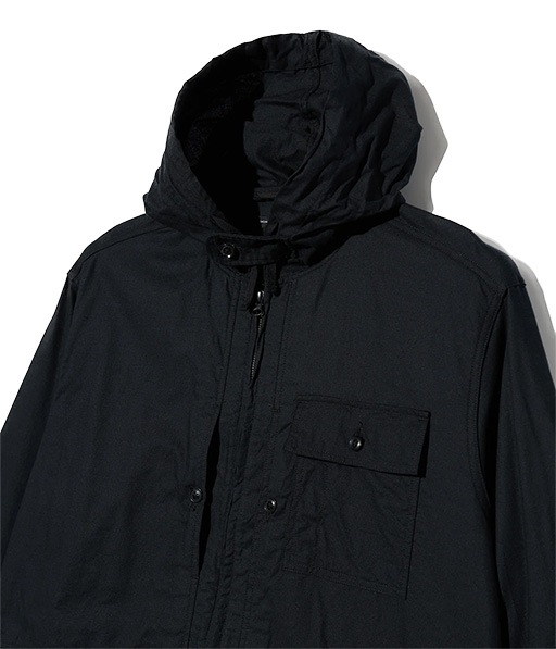 Zip Hooded Shirt - Cotton Brushed Twill［TX069］Black【2026AW】【SOLDOUT】