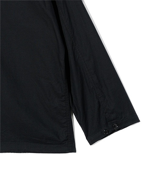 Zip Hooded Shirt - Cotton Brushed Twill［TX069］Black【2026AW】【SOLDOUT】