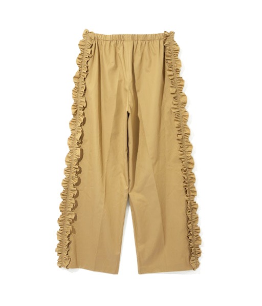 Frill Side Flare Pant - Twill［SW1017］Beige【2026SS】【SOLDOUT】