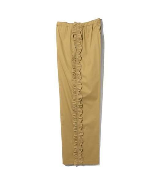 Frill Side Flare Pant - Twill［SW1017］Beige【2026SS】【SOLDOUT】