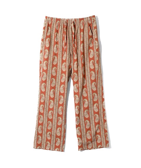 《SALE》String Easy Pant - R/C Lawn Cloth / Paisley Printed［OT210］Brick