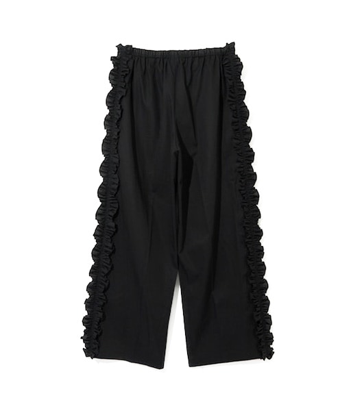 Frill Side Flare Pant - Twill［SW1017］Black【2026SS】【SOLDOUT】
