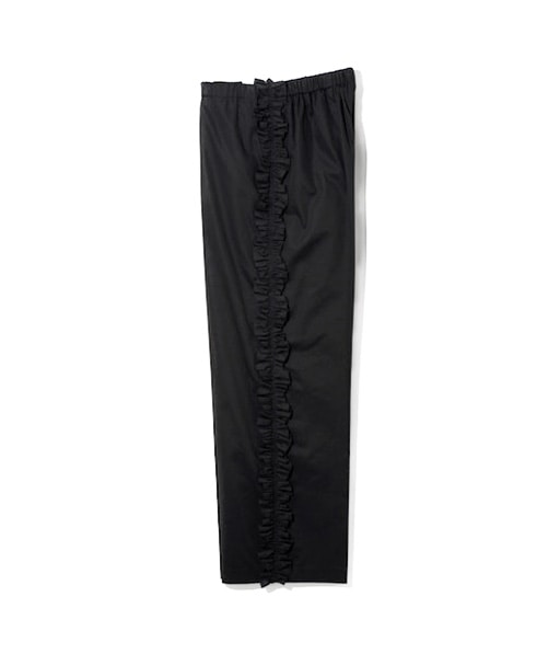 Frill Side Flare Pant - Twill［SW1017］Black【2026SS】【SOLDOUT】