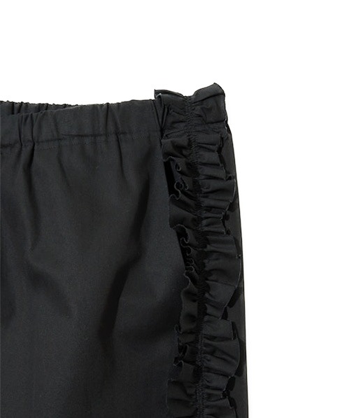 Frill Side Flare Pant - Twill［SW1017］Black【2026SS】【SOLDOUT】