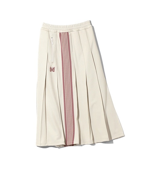 Pleated Track Skirt - Poly Smooth［QV313］Ivory【2025SS】【SOLDOUT】 