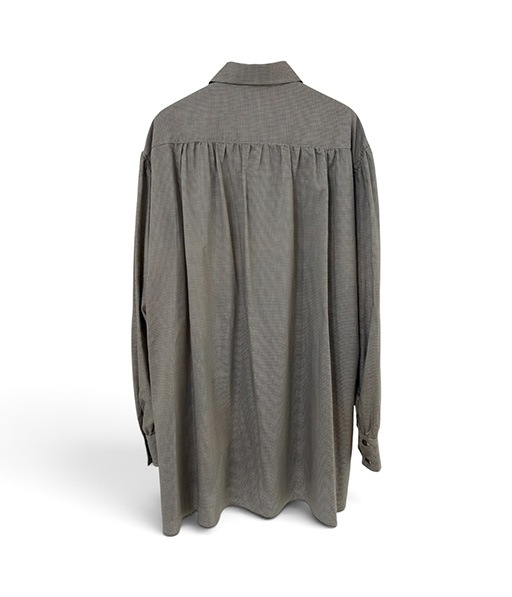 SZ BOIL COTTON SMOCK SHIRTS［26W-BIS-SH04］BROWN HOUNDSTOOTH【2026AW】【SOLDOUT】