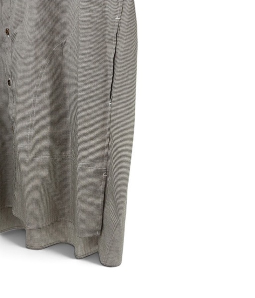 SZ BOIL COTTON SMOCK SHIRTS［26W-BIS-SH04］BROWN HOUNDSTOOTH【2026AW】【SOLDOUT】
