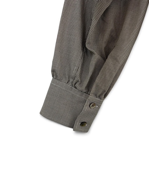 SZ BOIL COTTON SMOCK SHIRTS［26W-BIS-SH04］BROWN HOUNDSTOOTH【2026AW】【SOLDOUT】