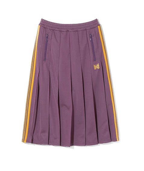 《SALE》Pleated Track Skirt - Poly Smooth［QV313］Purple【2025SS】