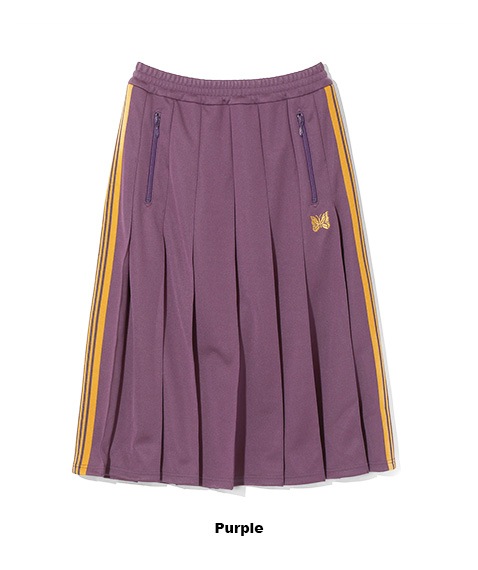 《SALE》Pleated Track Skirt - Poly Smooth［QV313］Purple【2025SS】