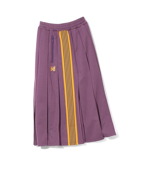 《SALE》Pleated Track Skirt - Poly Smooth［QV313］Purple【2025SS】