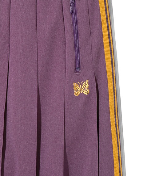 《SALE》Pleated Track Skirt - Poly Smooth［QV313］Purple【2025SS】