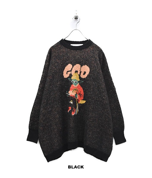 GOD Only Knows Knit Sweater［BSD25AW-08］BLACK【2025AW】