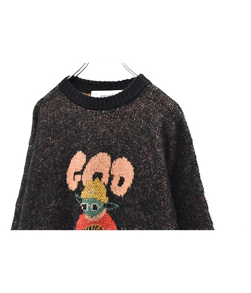 GOD Only Knows Knit Sweater［BSD25AW-08］BLACK【2025AW】