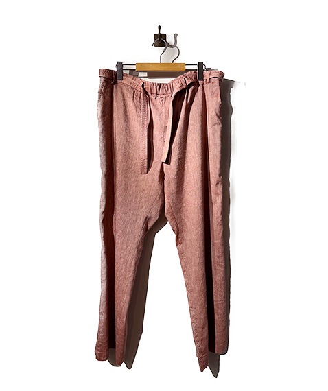 《SALE》リネンウールライトガーメントダイ イージーリボンパンツ［C251F05P02］【2025SS】