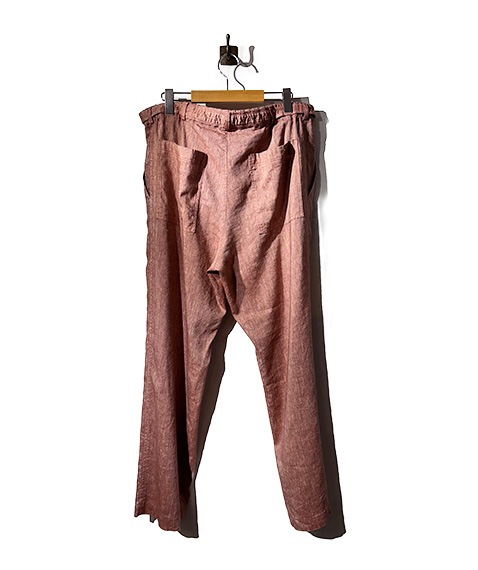 《SALE》リネンウールライトガーメントダイ イージーリボンパンツ［C251F05P02］【2025SS】