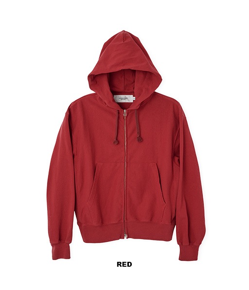 BIO WASHED COTTON JERSEY ZIP HOODIE［26SCT-#205L］【2026SS】