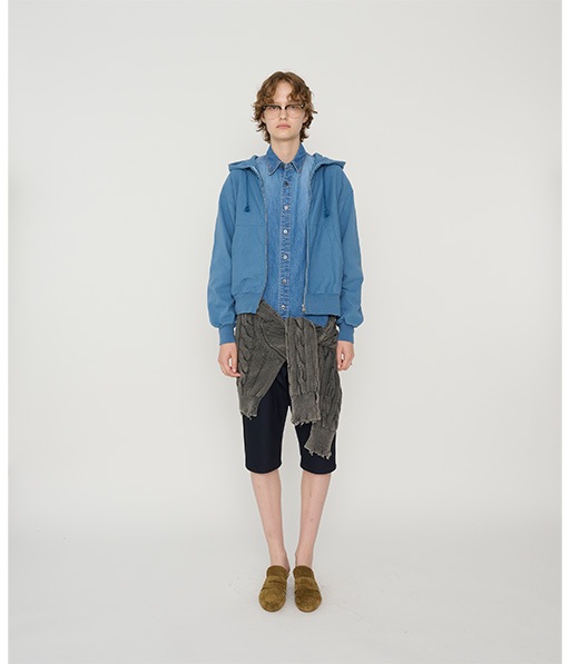 BIO WASHED COTTON JERSEY ZIP HOODIE［26SCT-#205L］【2026SS】