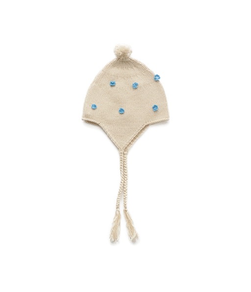 EAR FLAP KNIT BEANIE FLOWER［25WKN-#934SF］【2025AW】
