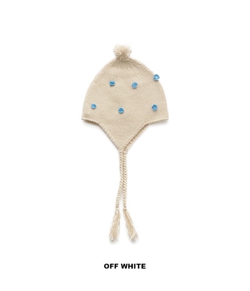 EAR FLAP KNIT BEANIE FLOWER［25WKN-#934SF］【2025AW】