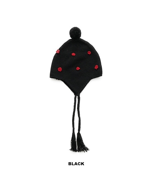 EAR FLAP KNIT BEANIE FLOWER［25WKN-#934SF］【2025AW】