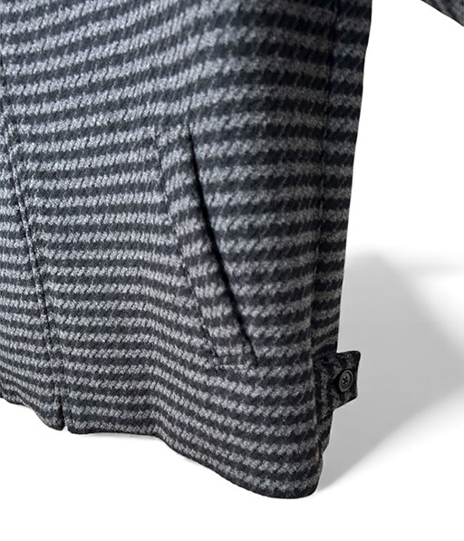 HEAVY BRUSHED DOUBLE FADE DYED VIRGIN WOOL DEADSTOCK LEATHER COLLAR HARRINGTON JACKET for In Bloom［IT25A101IB］【2025AW】