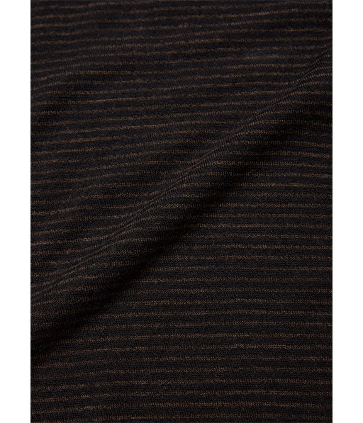SUPER FINE WOOL COTTON TURTLE-NECK TOP(BORDER STRIPE)［UCS118-LC269-S］【2026AW】