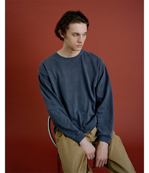 LONG SLEEVE FADE TEE SHIRT［015FD252013］NAVY【2025AW】