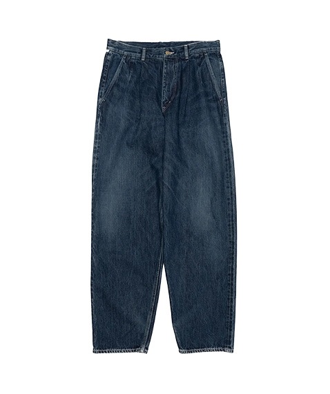 Selvage Denim Two Tuck Tapered Pants［GU251-40187DB］INDIGO_DARK FADE【2025SS】【SOLDOUT】