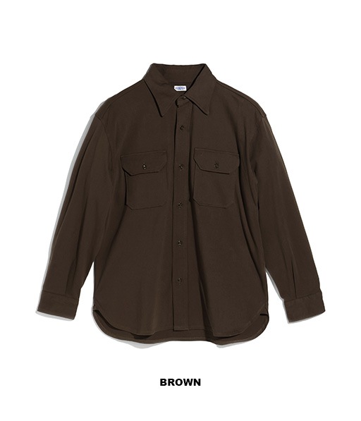 COTTON JERSEY SHIRT【015FD261012】BROWN【2026SS】