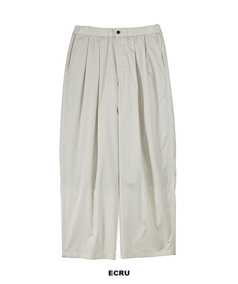 Silicon Poplin Two Tuck Easy Pants［GM251-40148］【2025SS】【SOLDOUT】