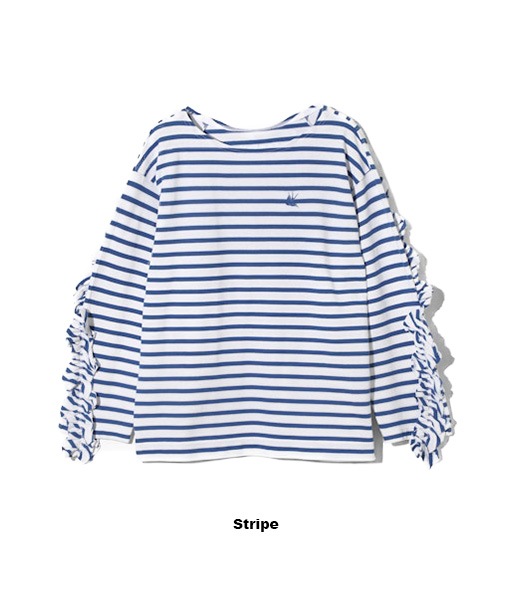 Swallow Frill Basque Shirt - Stripe［RV1090］【2025AW】