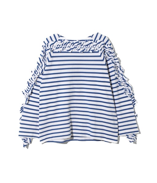 Swallow Frill Basque Shirt - Stripe［RV1090］【2025AW】