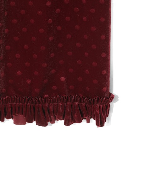 Frill Hem Pants - Velour［RV1085］Wine【2025AW】