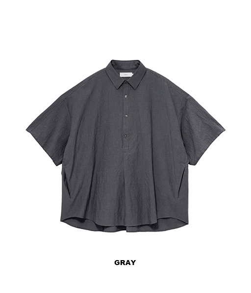 Cotton Linen Seersucker S/S Pullover Shirt［GM262-50034］【2026SS】