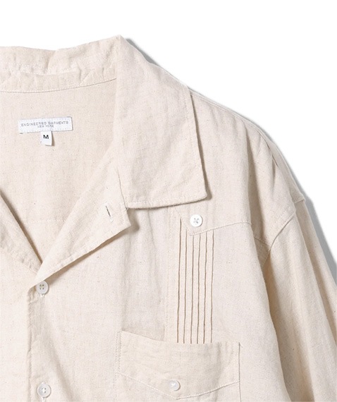 Guayabera Shirt - CL Sheeting［QT045］【2025SS】【SOLDOUT】