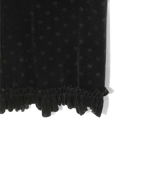 Frill Hem Pants - Velour［RV1085］Black【2025AW】【SOLDOUT】