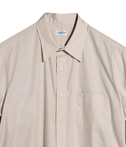 COTTON BROAD REGULAR COLLAR SHIRT【015FD261021】LIGHT GREY【2026SS】