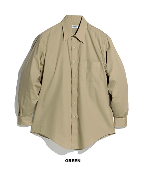 COTTON BROAD REGULAR COLLAR SHIRT【015FD261021】GREEN【2026SS】