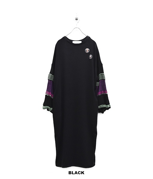 Drift Sleeve Dress［BSD25AW-15］BLACK【2025AW】【SOLDOUT】