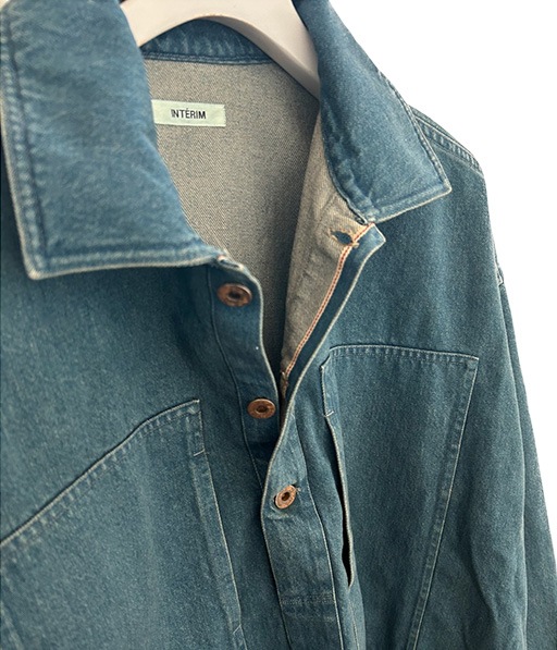AGED GARMENT WASH BLUE SHUTTLE DENIM HYPER BIG SINGLE NEEDLE US ARMY PULLOVER JACKET［IT26S083］【2026SS】