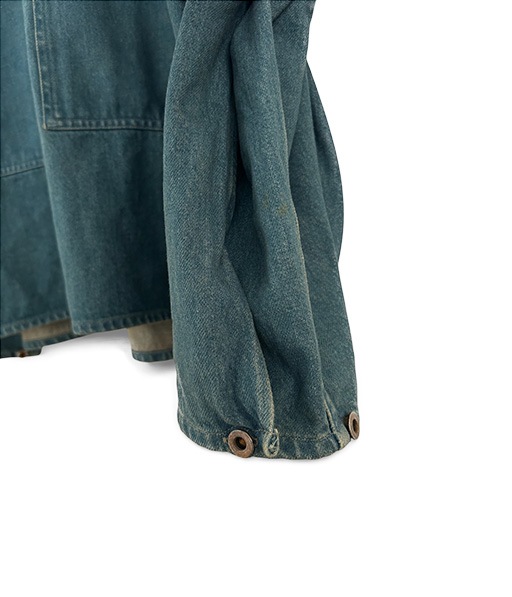 AGED GARMENT WASH BLUE SHUTTLE DENIM HYPER BIG SINGLE NEEDLE US ARMY PULLOVER JACKET［IT26S083］【2026SS】