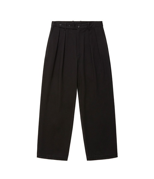 WASHED VINTAGE TWILL TUCKED PANTS［UPT68-KC209］【2025AW】【SOLDOUT】