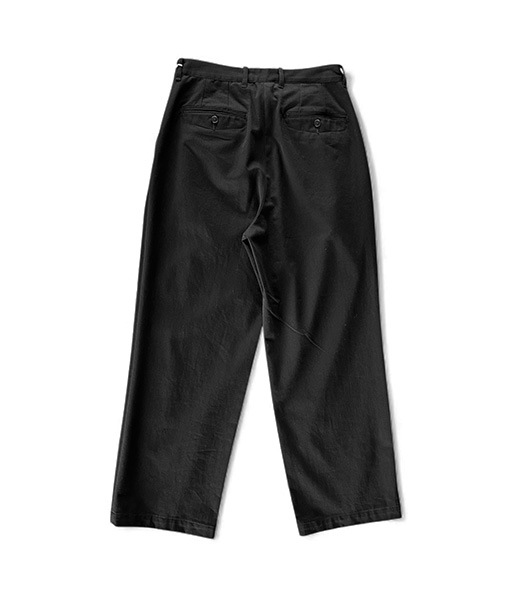 WASHED VINTAGE TWILL TUCKED PANTS［UPT68-KC209］【2025AW】【SOLDOUT】