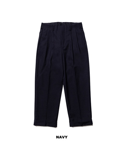 Slub Wool Navy Trousers ［24SAP-04-03H］【2024SS】【24STYLE1