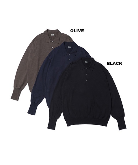 Cotton Knit L/S Polo Shirts［25SAP-03-02K］【2024SS】【25STYLE1】【SOLDOUT】